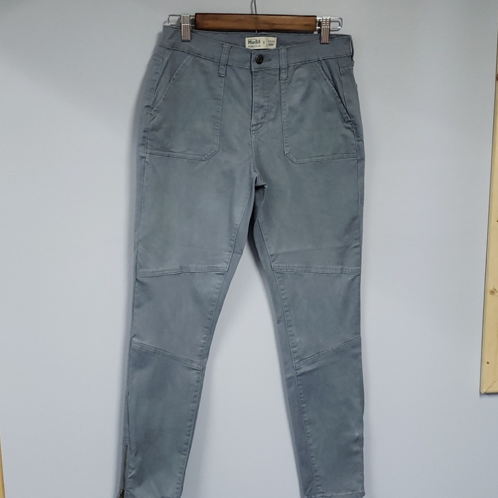 Gray Moto Style Jeans